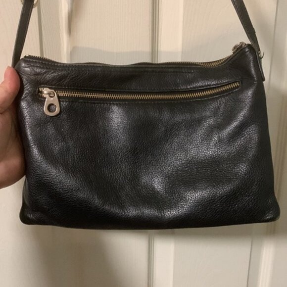 Danier Leather Small Black Messenger Style Crossbody Bag - Picture 3 of 7